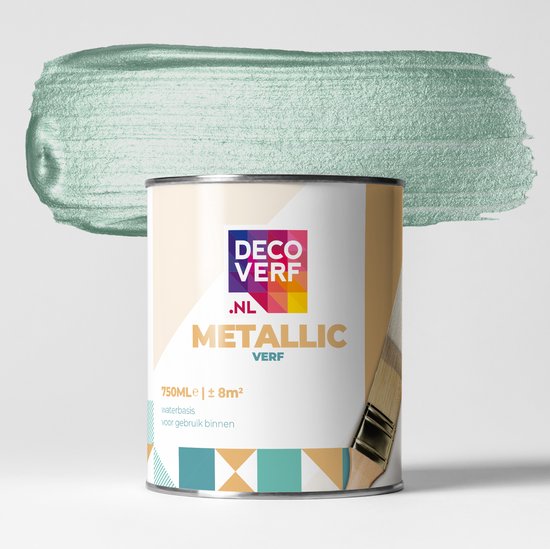 Melodramatisch teleurstellen Kruiden Decoverf metallic verf mint blauw, 750ml | bol.com