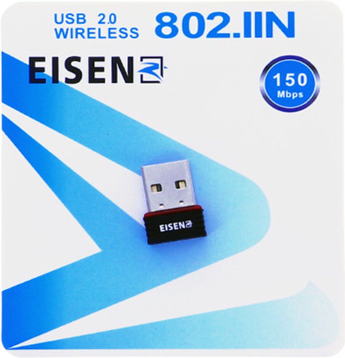 Eisenz USB wifi ontvanger, wifi-dongle, WiFi USB Adapter, Wifi USB-Dongle, usb wireless adapter - wifi zonder antenne, usb internet adapter, usb wifi ontvanger