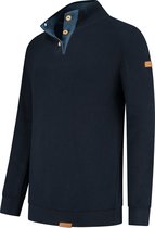 Travelin' Outdoor Jumper Solna - Herentrui - Dun gebreid - Navy blauw - Maat L