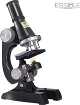 ESSIBLE Microscoopset junior zwart 10-delig - Microscope - Microscopen - Microscopen Kinderen - Microscoop Junior - Microscoop Speelgoed - Inclusief Testtubes