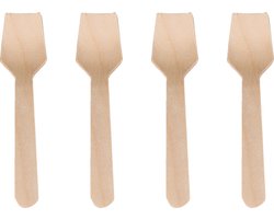 DEPA® Lepel - iJslepel - Hout - 95mm - naturel - 100 stuks