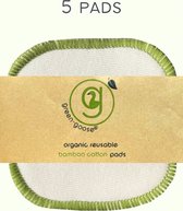 Green-goose XL Make-Up Pads | 10 cm | Gezichtreinigingsdoek | 5 Make-Up Remover Pads | Zacht