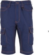 Blauwe Korte broek / bermuda Sol's Workwear met opvallende stiksels maat 50 / L