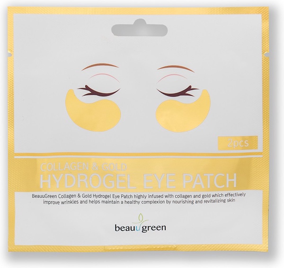 Beauugreen - Collagen & Gold Hydrogel Eye Patch Hydrogel Eye Flakes 2Pcs.