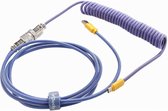 Ducky Premicord Horizon Spiralkabel, USB Typ C auf Typ A, 1,8m - blau/gelb