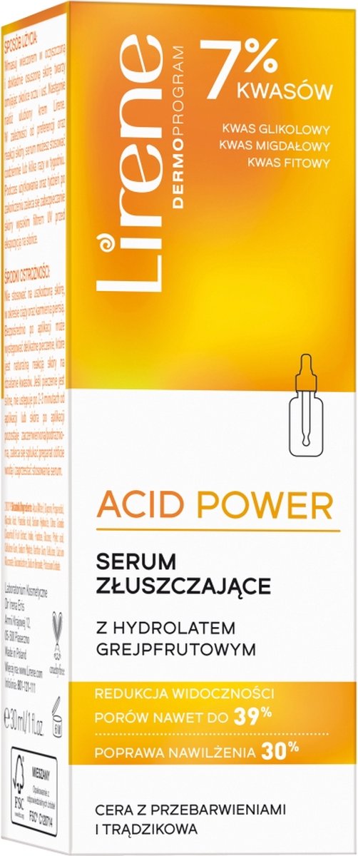 Acid Power Exfoliating Serum met Grapefruit Hydrolyte 30ml