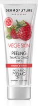 Dermofuture - Vege Skin Face & Body Peeling 2In1 Face Peeling & Body Raspberry & Coconut 200Ml