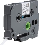 Brother compatible TZE-211 tape, wit op zwart, 6 mm x 8 m