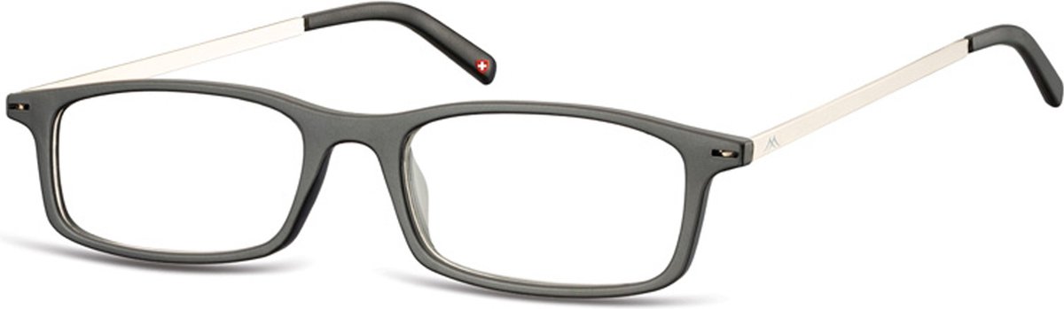 Montana Eyewear MR53 platte leesbril +2.50 zwart in hardcase
