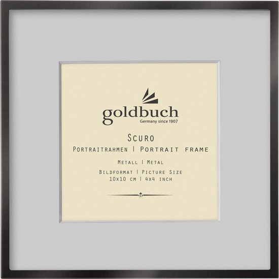 GOLDBUCH GOL-960820 Fotolijst Scuro - Metaal - Zwart - 10x10 cm
