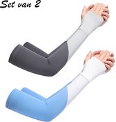 MuQu Compressie Arm Sleeves - Arm Sleeve - Running Sleeves - Anti-UV - Bescherming - Fietsen - Buitensport - Set van 2