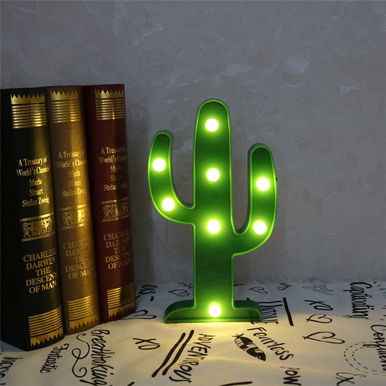Cactus Lamp op Batterijen Kindernachtlampen Bureaulamp Kinderkamer