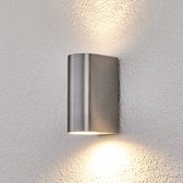 Lindby - Applique d'extérieur - 2 lumières - Aluminium - H : 15 cm - GU10 - aluminium poli