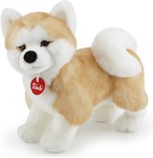 Trudi Classic Knuffel Hond Akita 27 cm - Hoge kwaliteit pluche knuffel - Knuffeldier voor jongens en meisjes - Beige Wit - 15x27x25 cm maat M
