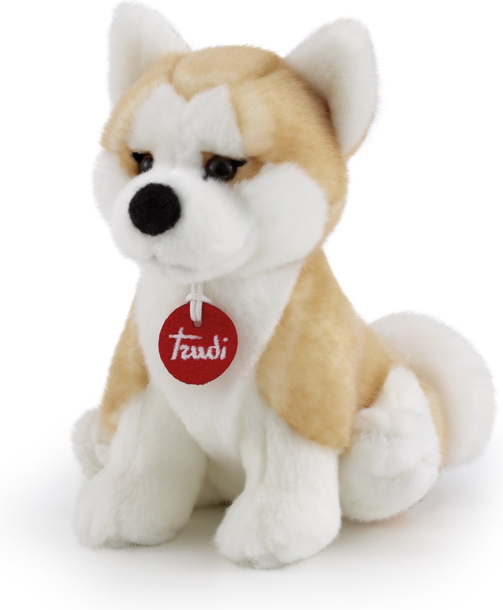 Trudi Knuffel Akita Ascanio 19 Cm Lichtbruin/wit