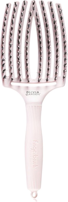 Olivia Garden Borstel Fingerbrush Pastel Pink Combo Large