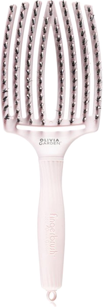 Olivia Garden Borstel Fingerbrush Pastel Large Pink Combo | bol
