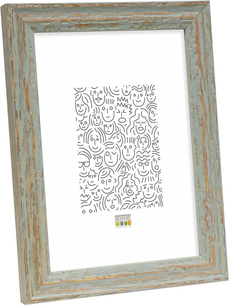Deknudt Frames fotolijst S46MF8 - groen verweerde look - foto 15x20 cm
