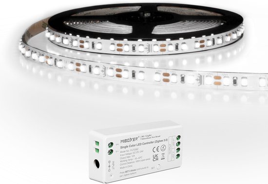 Zigbee led strip - Werkt met de bekende verlichting apps - 5 meter - Koud wit - Waterdicht