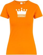 Dames T-shirt Kingsday | oranje koningsdag kleding | oranje t-shirt | Oranje | maat 3XL