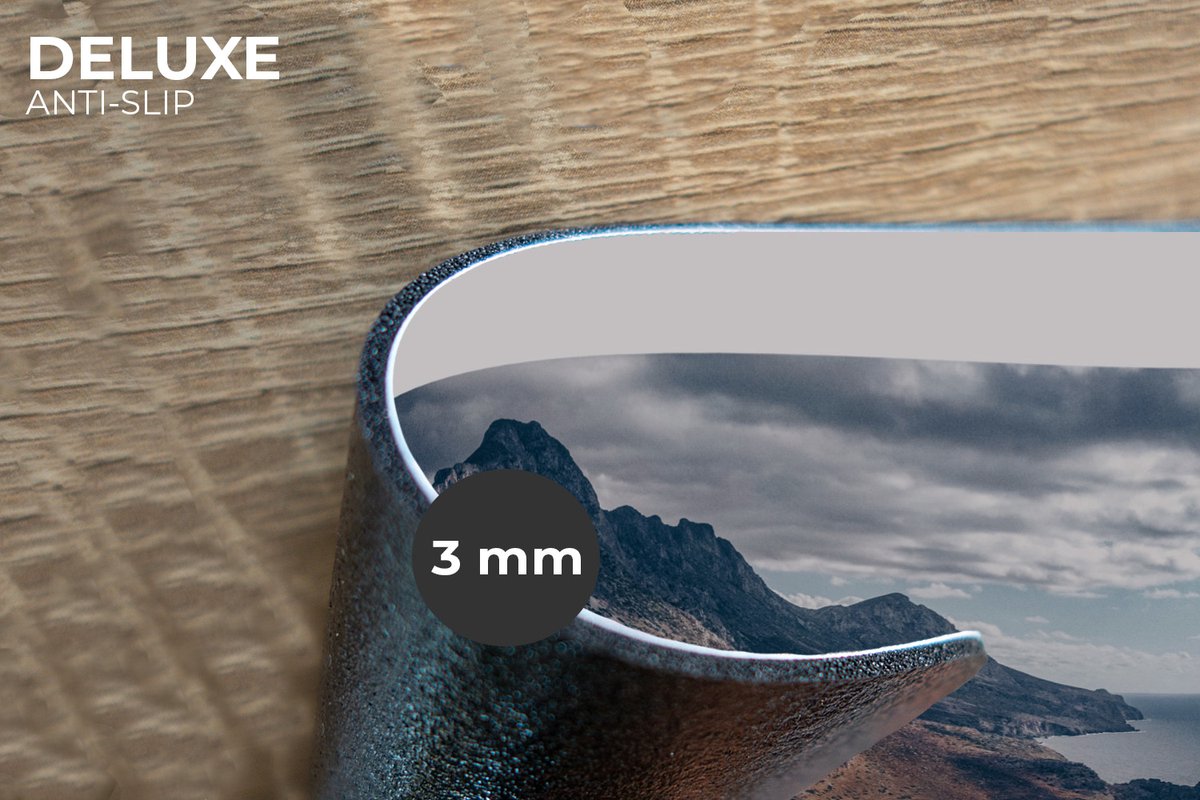 Set De Table - Carte Du Monde Simple Vert Vif - Noir Et Blanc - 45x30