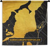 Wandkleed - Wanddoek - Kaart - Plattegrond - Goëngarijpsterpoelen - Stadskaart - Nederland - 90x90 cm - Wandtapijt