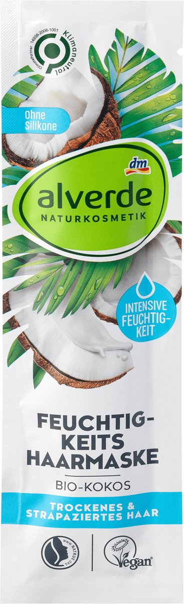 alverde NATURKOSMETIK Haarmasker vocht bio kokos, 20 ml