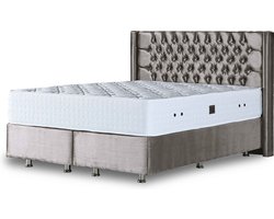 Bedden Amsterdam B.V. - Opberg Boxspring Diva Deluxe - 2x opbergboxen - 2jaar garantie - inclusief Luxe micropocket Koudschuim Matras 160x200