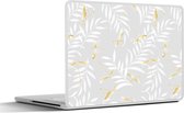 Laptop sticker - 14 inch - Libelle - Patronen - Goud - 32x5x23x5cm - Laptopstickers - Laptop skin - Cover