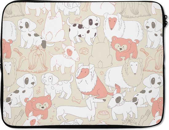 Housse pour ordinateur portable 17 pouces - Motifs - Chien - Nourriture pour chiens - Housse pour ordinateur portable
