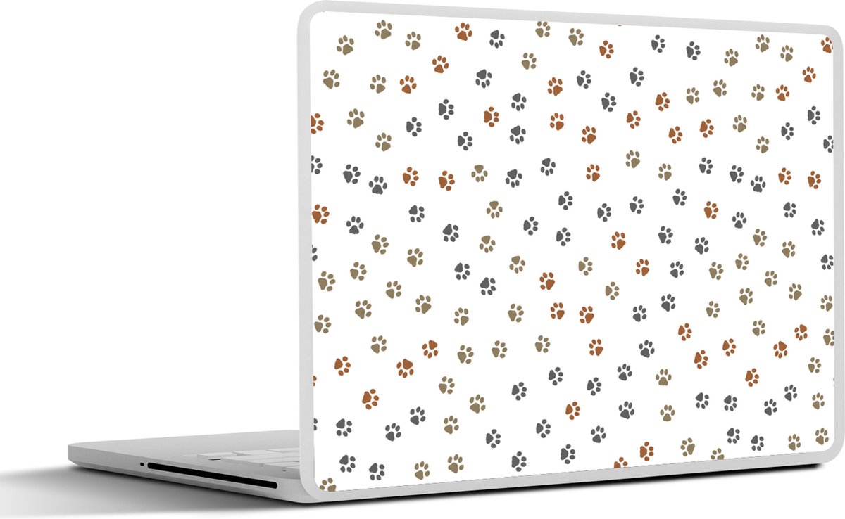 Laptop sticker - 11.6 inch - Katten - Pootafdruk - Huisdieren - Patronen - 30x21cm - Laptopstickers - Laptop skin - Cover