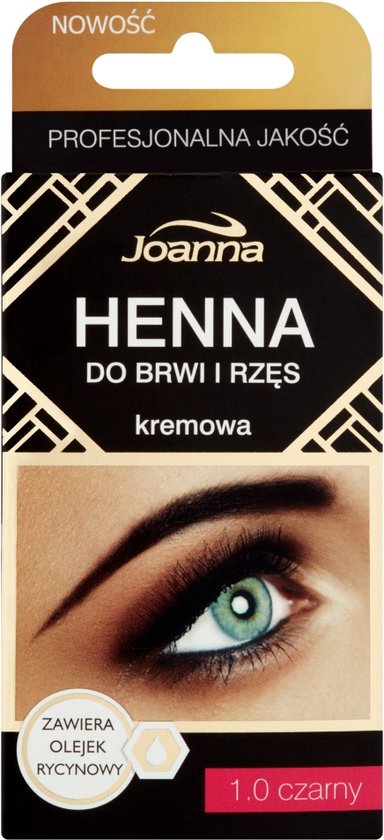 Joanna - Henna For Eyebrows And Eyelashes Cream 1.0 Black 15Ml