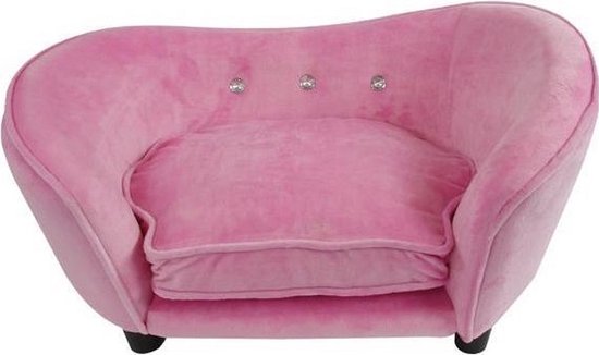 Hondenbank Snuggle Sofa Roze | Kleine honden tot 10kg.