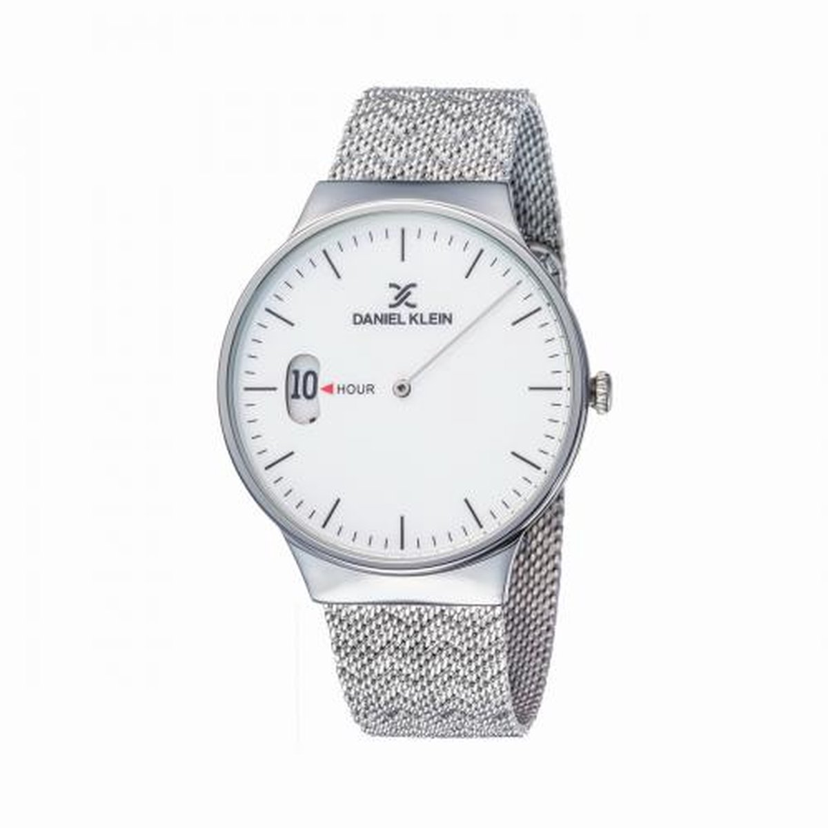 Daniel Klein DK11967-1 - Horloge - Analoog - Mannen - Heren - Milanese band - Rond - Zilverkleurig - Wit