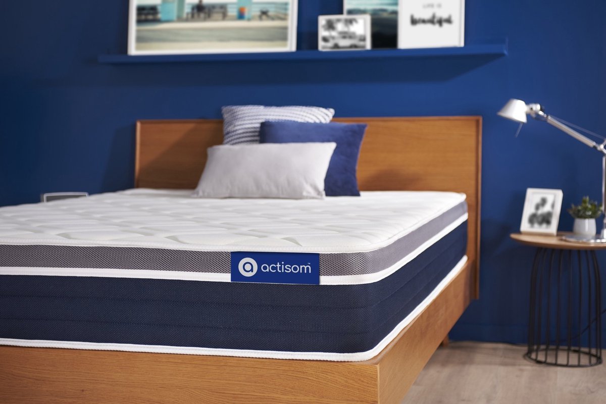 Actiflex confort matras 90x210cm , Pocketveren en traagschuim , Vrij stevig, 7 comfortzones