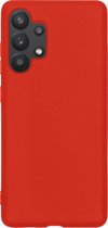 Hoesje Geschikt voor Samsung A13 4G Hoesje Siliconen Cover Case - Hoes Geschikt voor Samsung Galaxy A13 4G Hoes Back Case - Rood