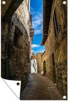 La vieille ville de San Gimignano en Italie Affiche de jardin 120x180 cm - Toile de jardin / Toile d'extérieur / Peintures d'extérieur (décoration de jardin) XXL / Groot format!