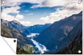 Muurdecoratie Doubtful Sound vallei in het Nationaal Park Fiordland op Zuidereiland - 180x120 cm - Tuinposter - Tuindoek - Buitenposter