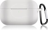 Jumada's  Geschikt voor Apple Airpods hoesje -  "geschikt'' voor Airpods Pro - Softcase - Doorzichtig - Beschermhoesje - Met clip