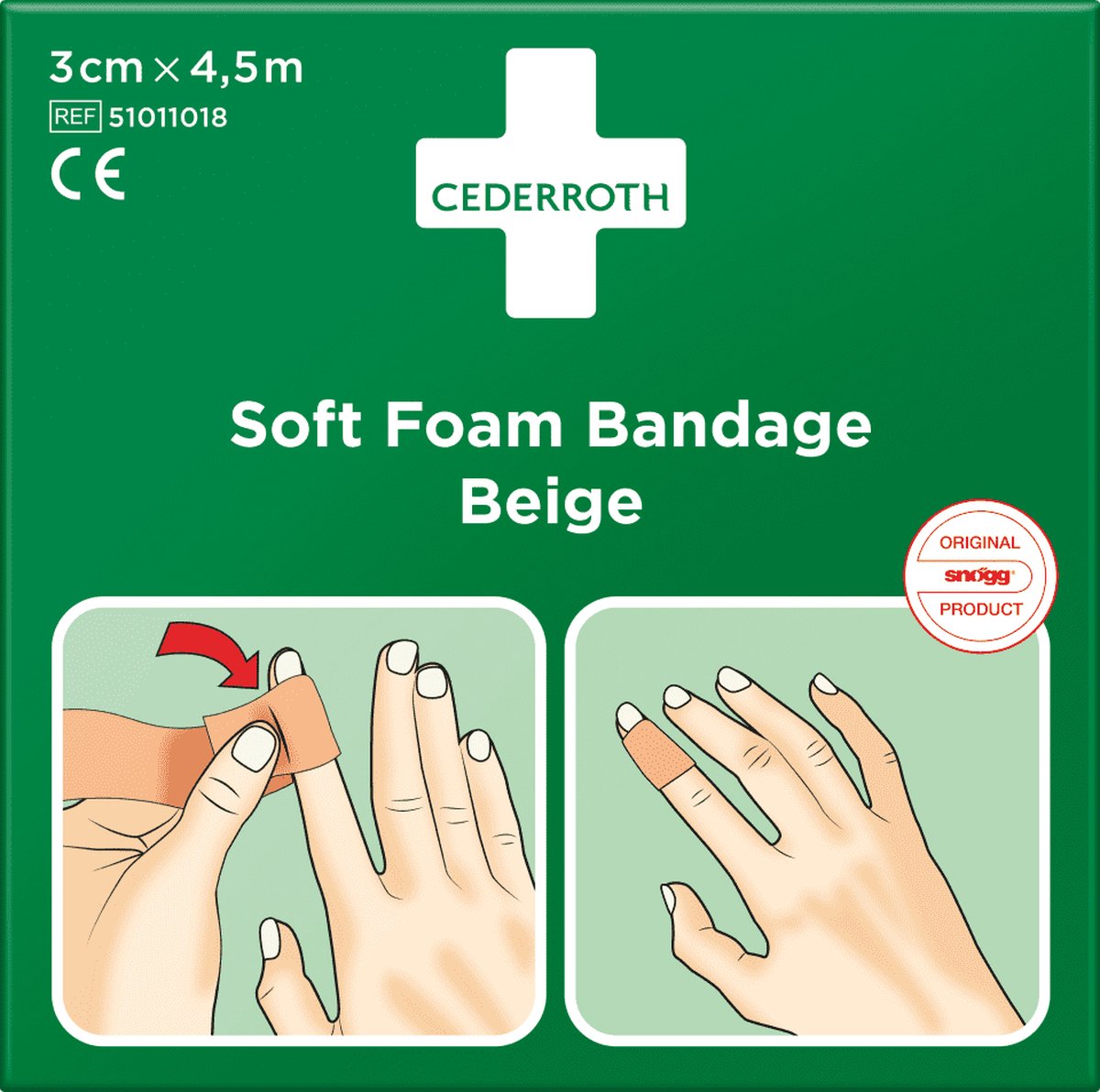 Goedkoopste CEDERROTH - Snogg - zacht schuimverband, beige 2m x 6cm