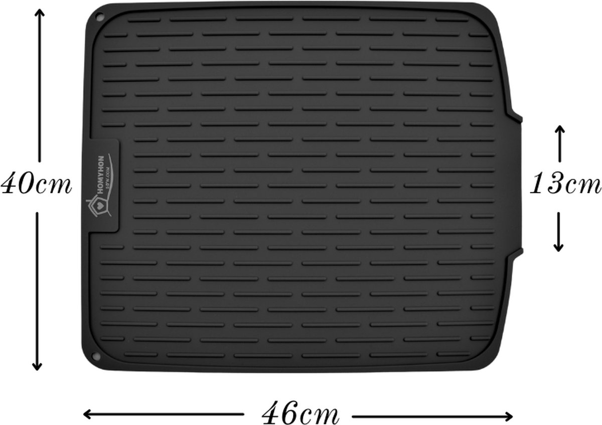 Netrox Home Siliconen afdruipmat 30 x 15 cm, antislip, hittebestendig, BPA- vrij, gemakkelijk reinigen, ideaal voor servies, pannen, vaatwasser, gootsteen, keuken
