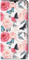 Flipcase Cadeautjes voor Moederdag Geschikt voor Samsung Galaxy A33 5G Smartphone Hoesje Butterfly Roses