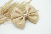 Cotton lace regular haarstrik - Kleur Licht beige - Haarstrik  - Babyshower - Bows and Flowers
