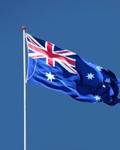 Australische Vlag - Australië Vlag - 90x150cm - Australia Flag - Originele Kleuren - Sterke Kwaliteit Incl Bevestigingsringen - Hoogmoed Vlaggen