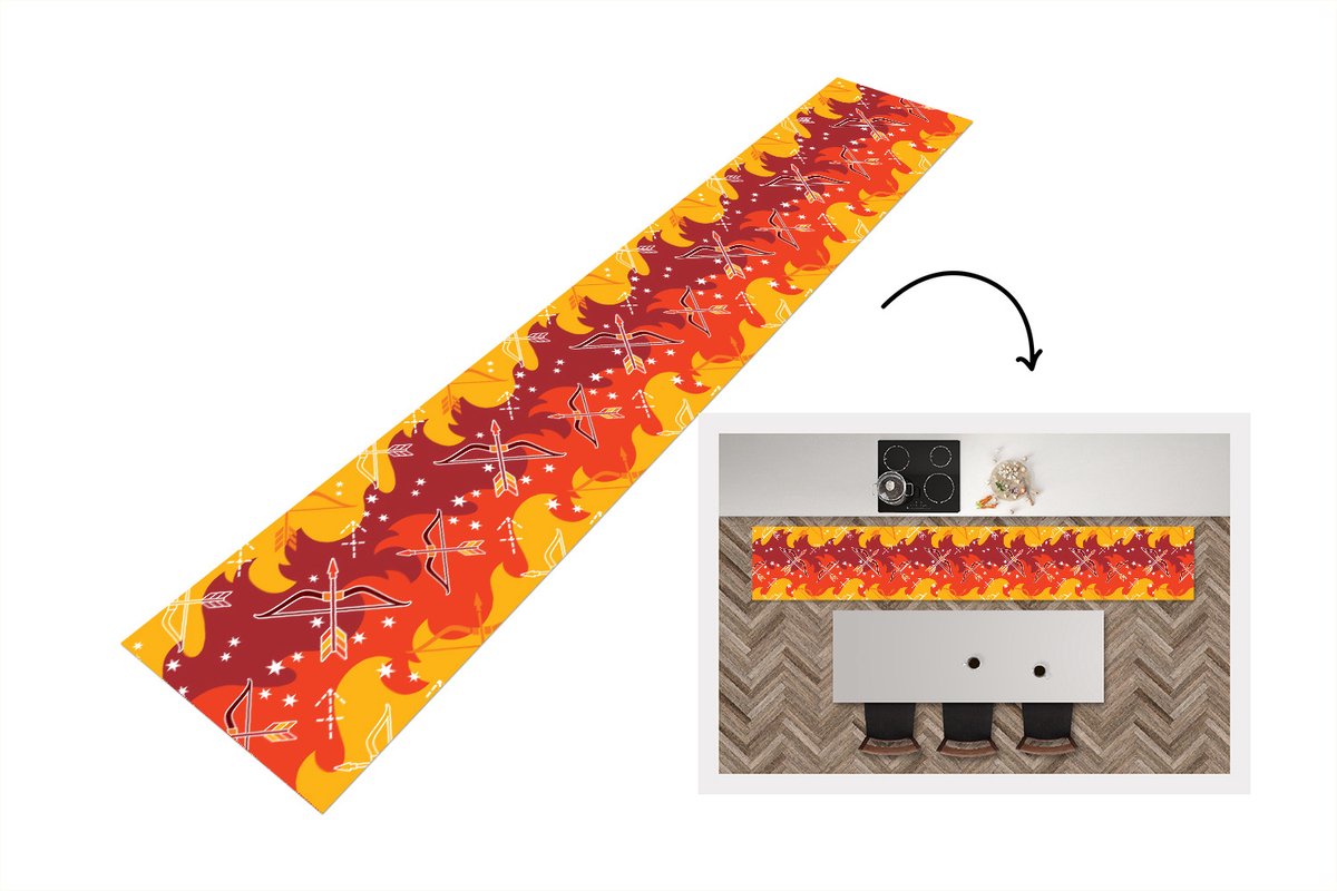 KitchenYeah Keukenloper - Keukenmat - Boogschutter - Zodiac - Design - Keuken vloerkleed Multicolor