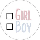 Sticker Girl Boy - babyshower / gender reveal / geboortekaartje (30 stuks)