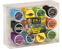 Totum dino stempel set 12 dinosaurus zelfinktende stempels - Dino Forever creatief speelgoed meisjes en jongens vanaf 3 jaar - knutselen stempelen dieren