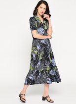 LOLALIZA Maxi-jurk met print - Paars - Maat 46