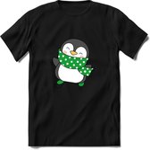 Merry Christmas Sneeuwpop - T-Shirt - Dames - Zwart - Maat XXL