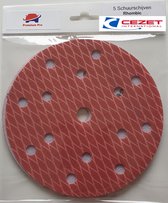 Rhombic schuurpapier disc - 15 gaten - P 240 - 10 stuks - onscheurbaar - duurzaam - schuren auto's, boten, hout enz.